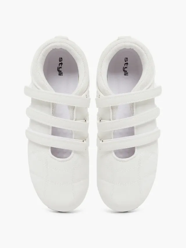 Styli White Velcro Strap Sneakers – image 5
