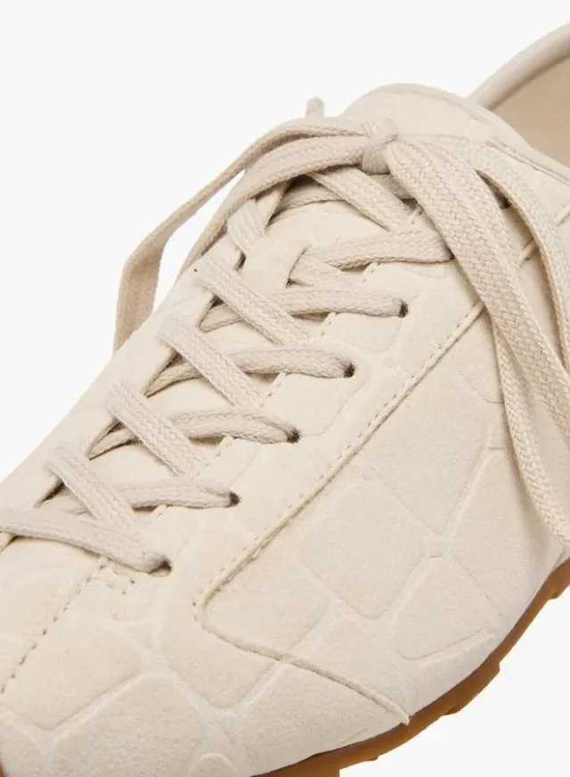 Women Textured Lace-Up Sneakers – image 4