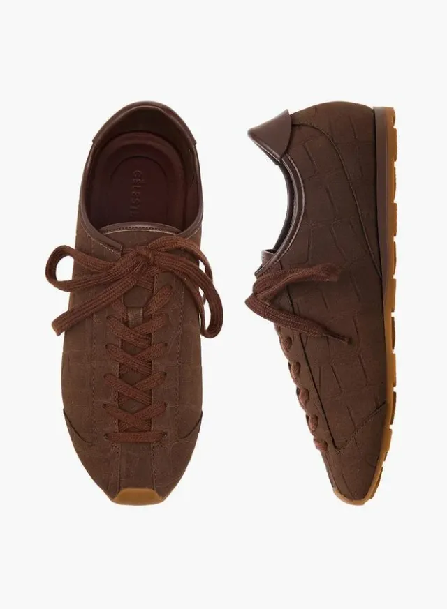 Women Textured Lace-Up Sneakers
