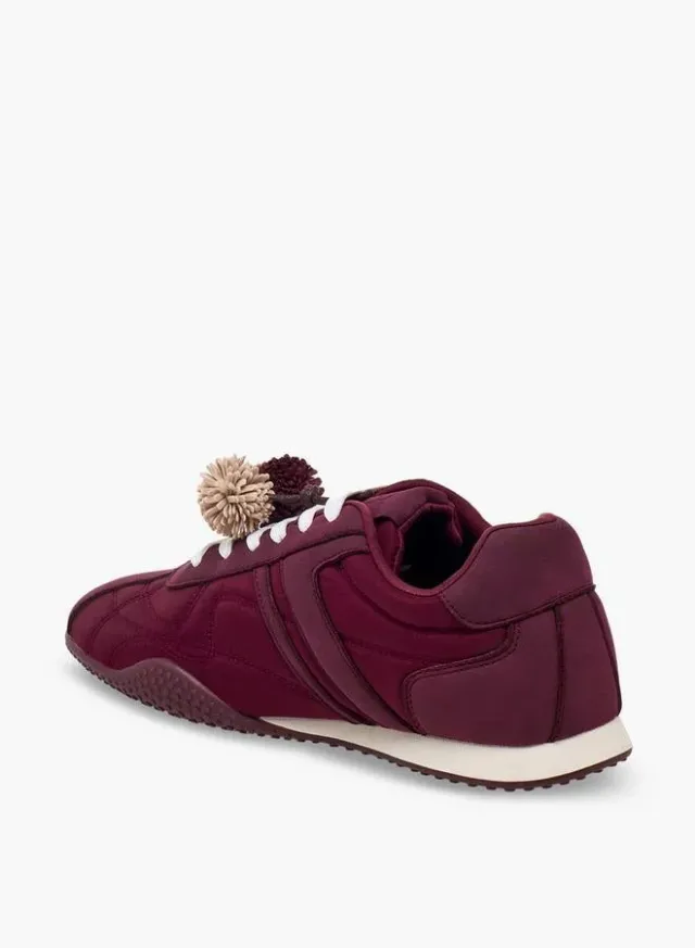 Women Pom-Pom Accent Ankle Sneakers – صورة 5
