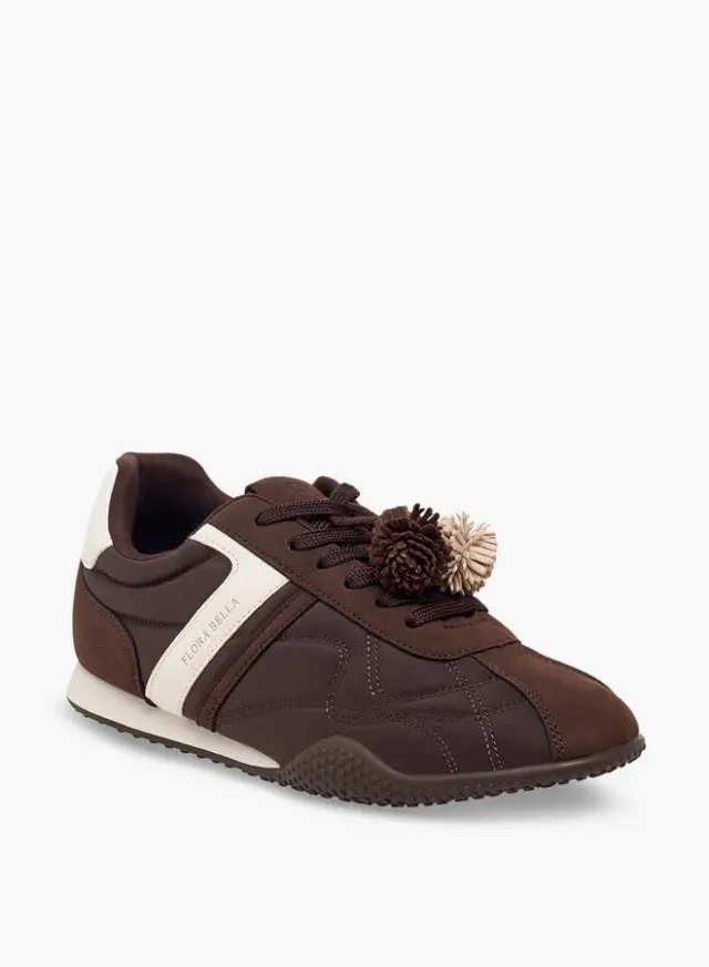 Women Pom-Pom Accent Ankle Sneakers