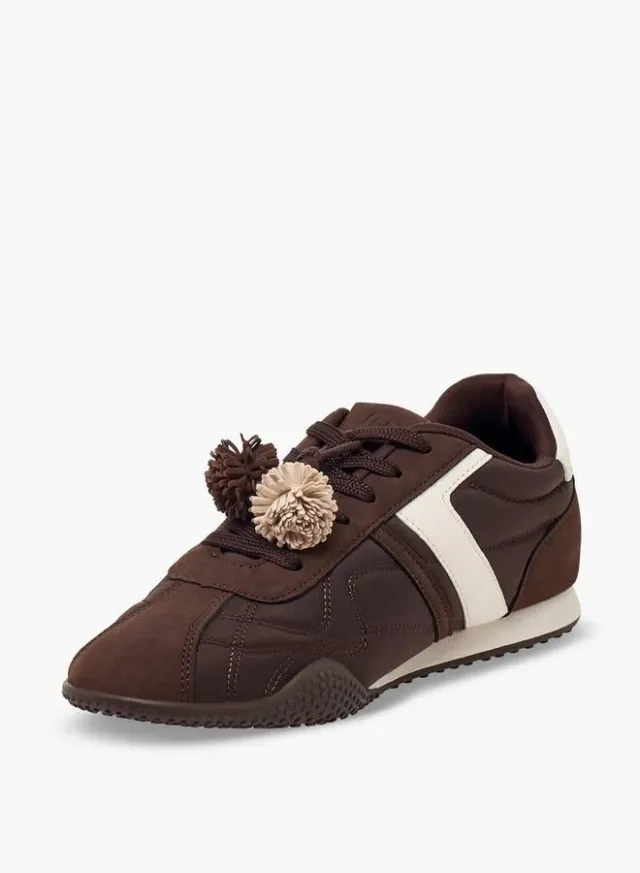 Women Pom-Pom Accent Ankle Sneakers – صورة 4