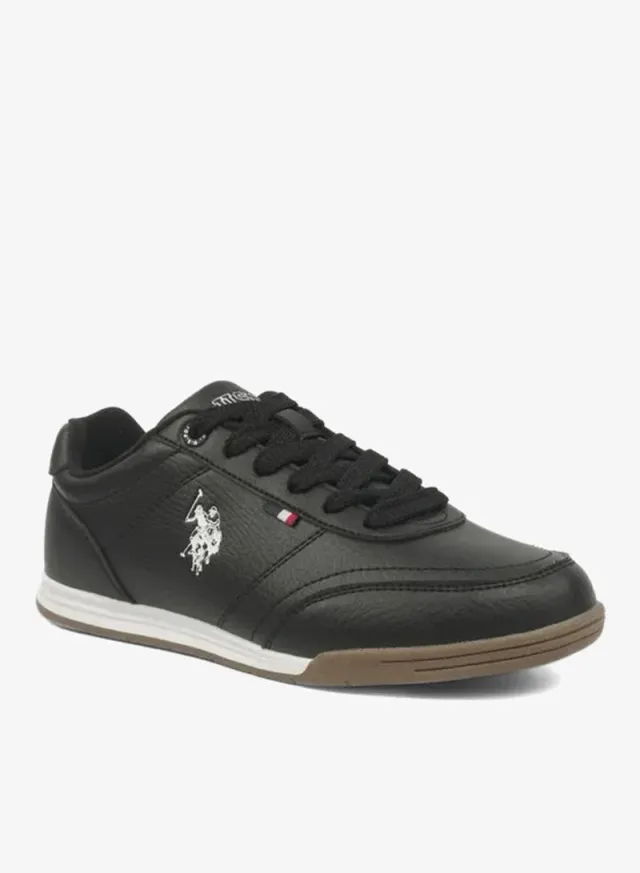 U.S. Polo Assn. Women CONO GLB 6FX Black Casual Sneakers with Gum Sole – Lace-Up Lifestyle Shoes – صورة 3
