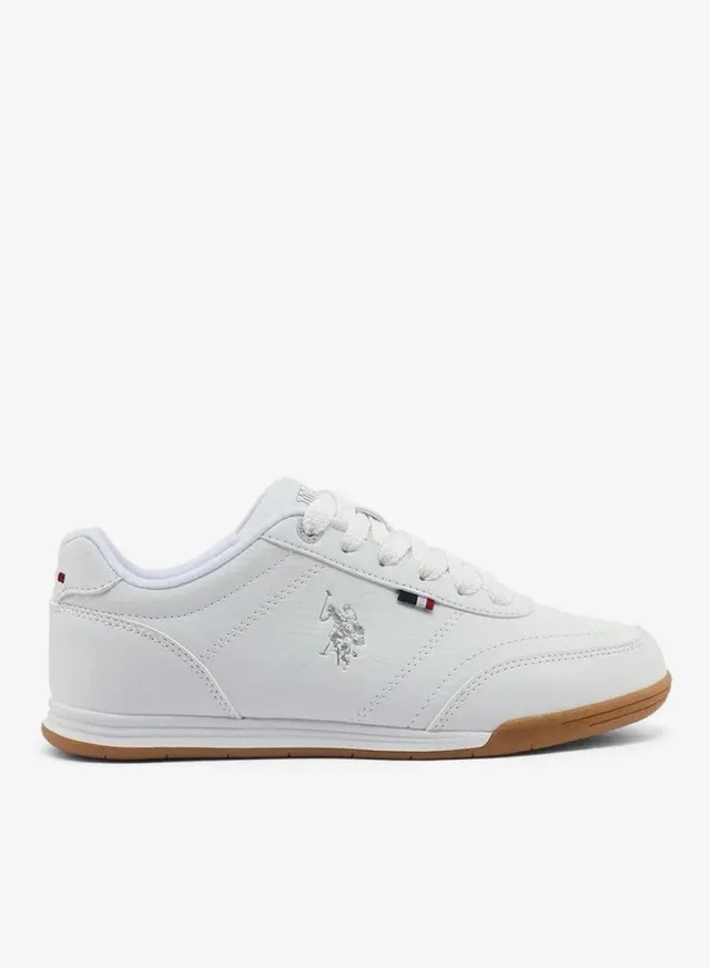 U.S. Polo Assn. Women CONO GLB 6FX Black Casual Sneakers with Gum Sole – Lace-Up Lifestyle Shoes