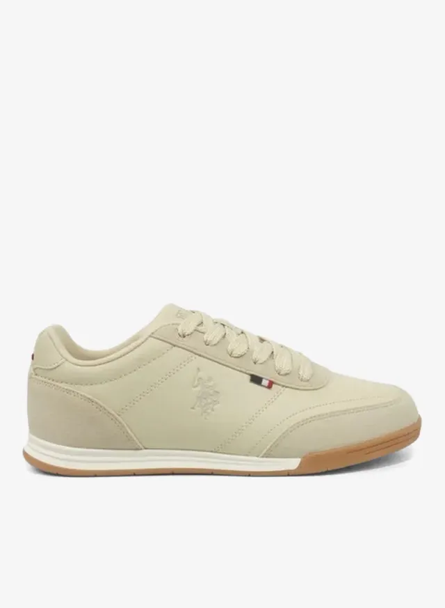 U.S. Polo Assn. Women CONO GLB 6FX Black Casual Sneakers with Gum Sole – Lace-Up Lifestyle Shoes
