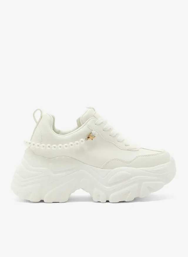 Pearl Detail Chunky Sneaker