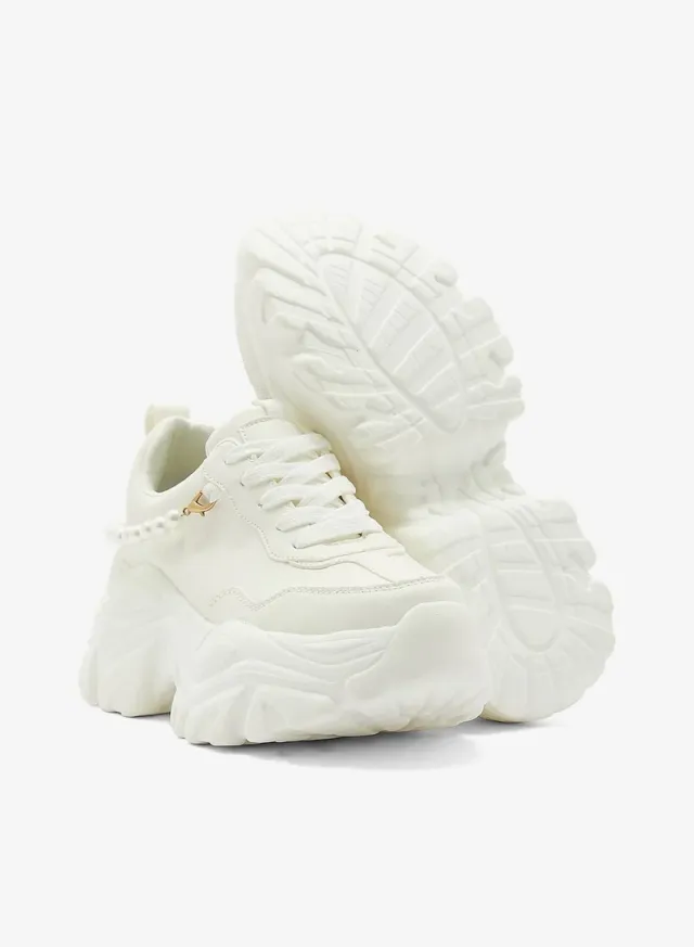 Pearl Detail Chunky Sneaker – image 4