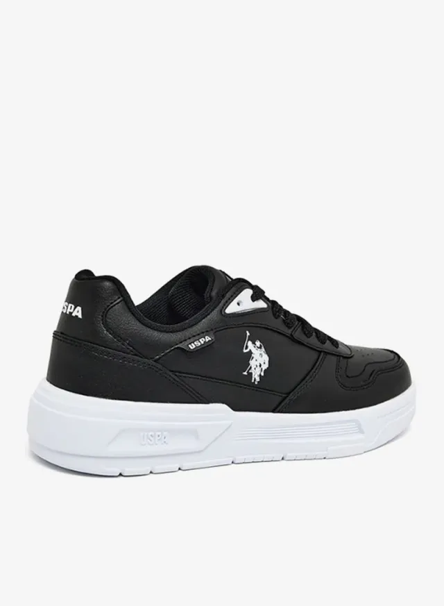 U.S. Polo Assn. Women's Casual Lace-Up Sneakers | Lightweight Platform Sole | Comfortable Everyday Fashion Shoes | Black/White – صورة 3