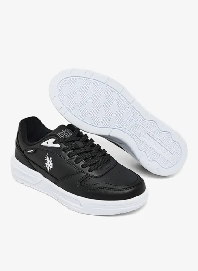 U.S. Polo Assn. Women's Casual Lace-Up Sneakers | Lightweight Platform Sole | Comfortable Everyday Fashion Shoes | Black/White – صورة 4