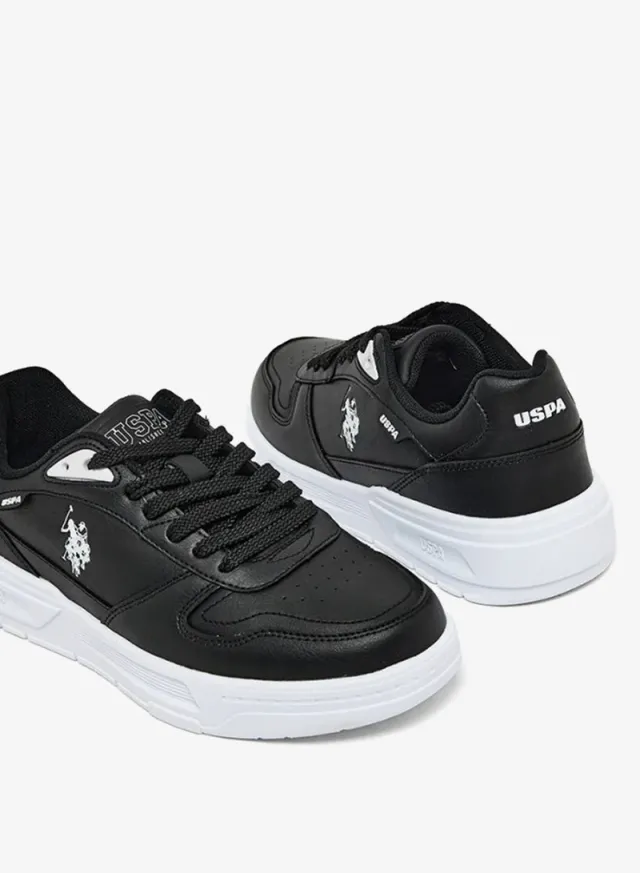 U.S. Polo Assn. Women's Casual Lace-Up Sneakers | Lightweight Platform Sole | Comfortable Everyday Fashion Shoes | Black/White – صورة 5