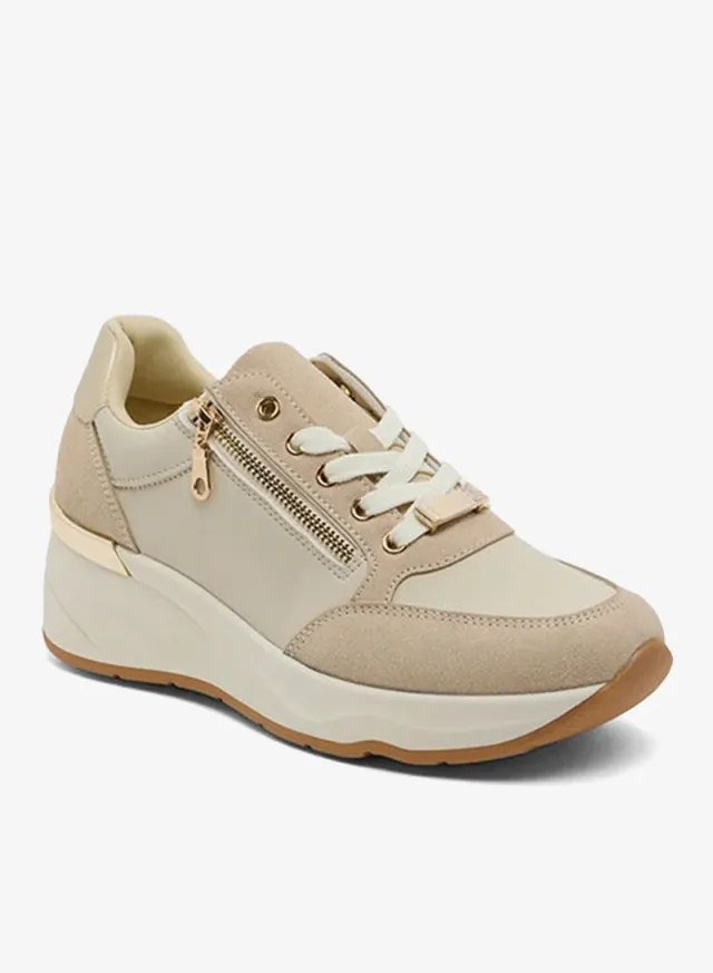 Color Block Mid Top Sneakers