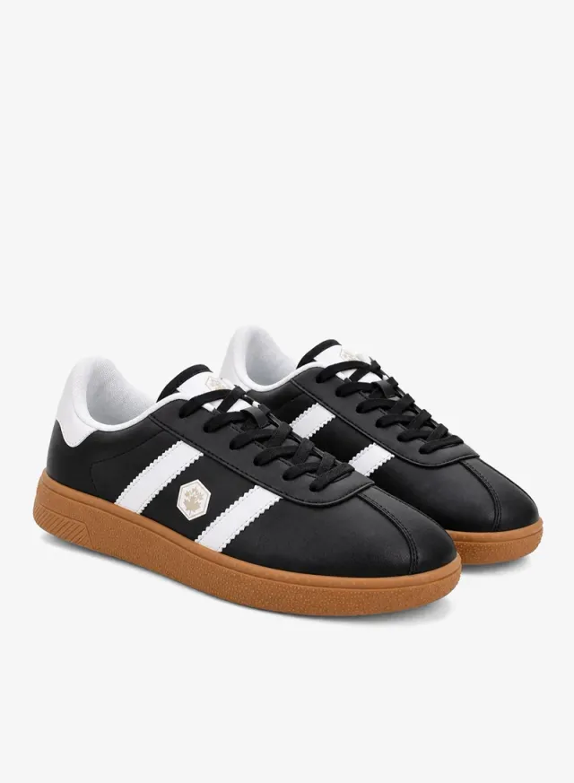 Lumberjack Frosty Women Sneakers Black PU – Lightweight Breathable Casual Shoes, Comfortable Everyday