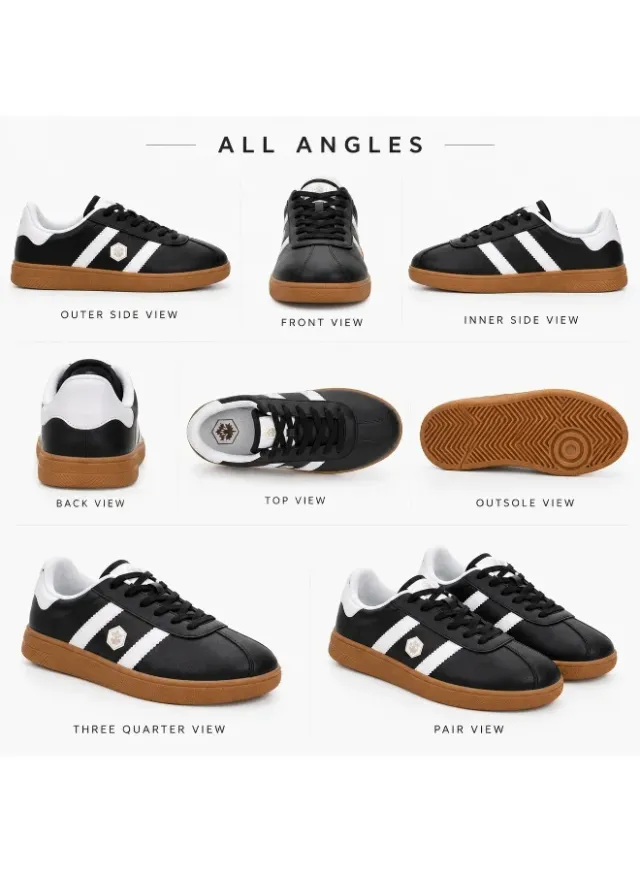 Lumberjack Frosty Women Sneakers Black PU – Lightweight Breathable Casual Shoes, Comfortable Everyday – صورة 4