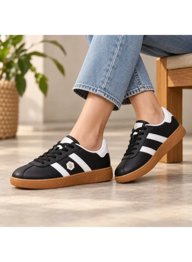 Lumberjack Frosty Women Sneakers Black PU – Lightweight Breathable Casual Shoes, Comfortable Everyday – صورة 5