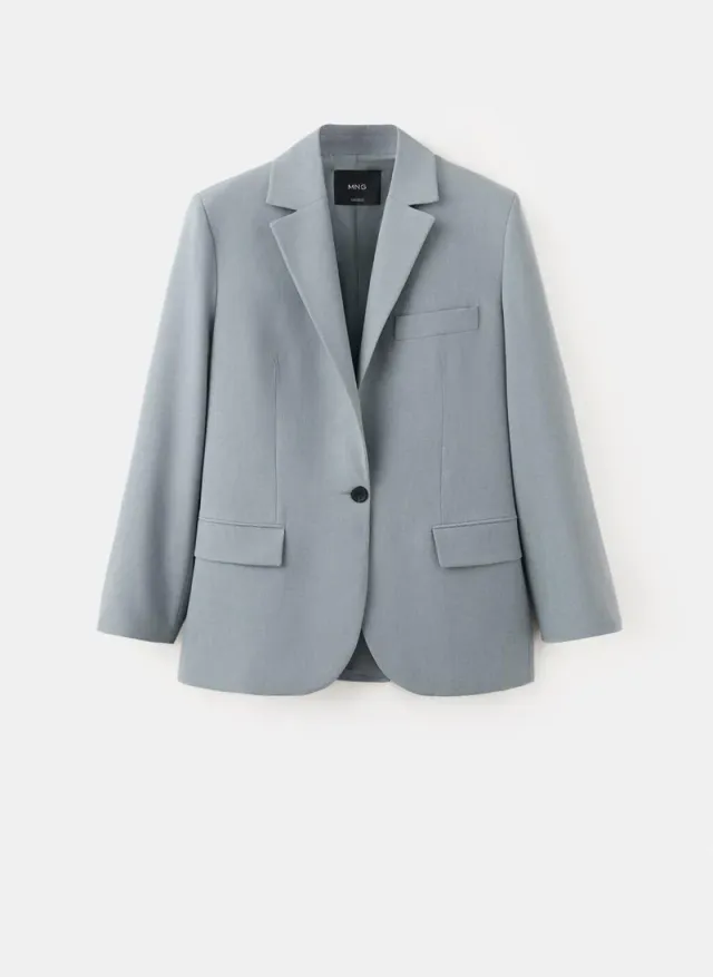 Straight suit jacket with lapel pockets – image 6