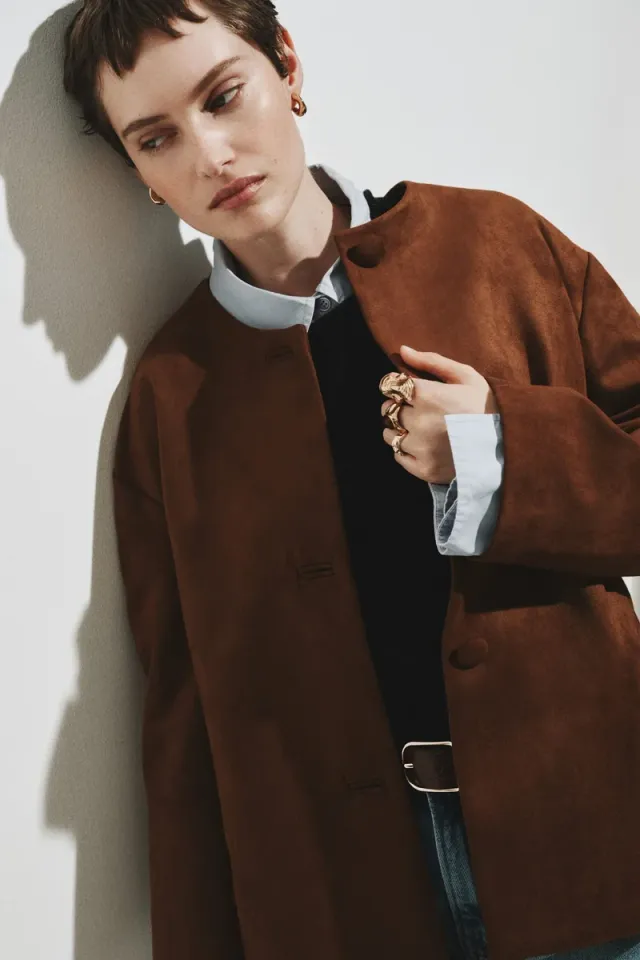 Collarless jacket – image 4