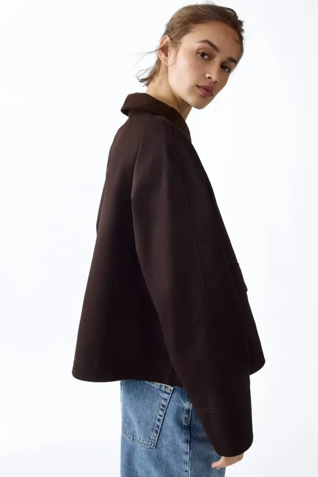 Corduroy-collar jacket – image 4