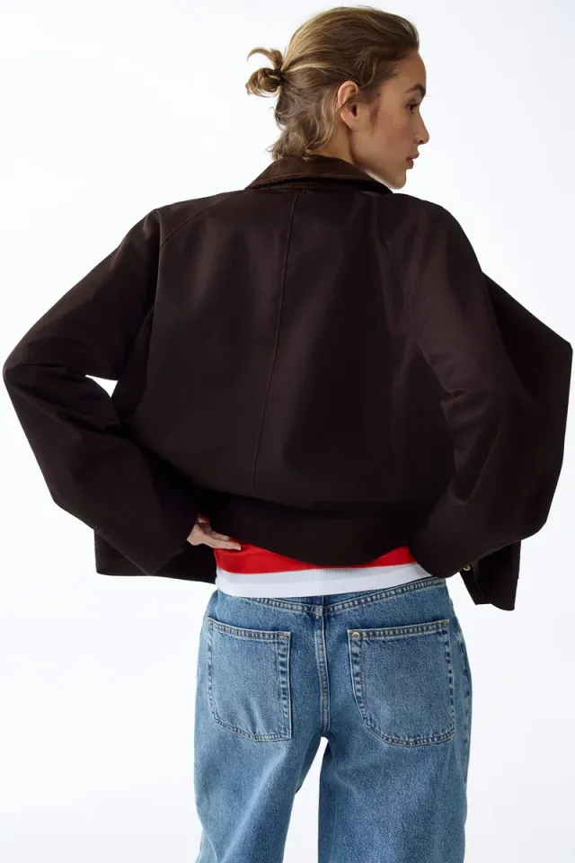 Corduroy-collar jacket – image 5