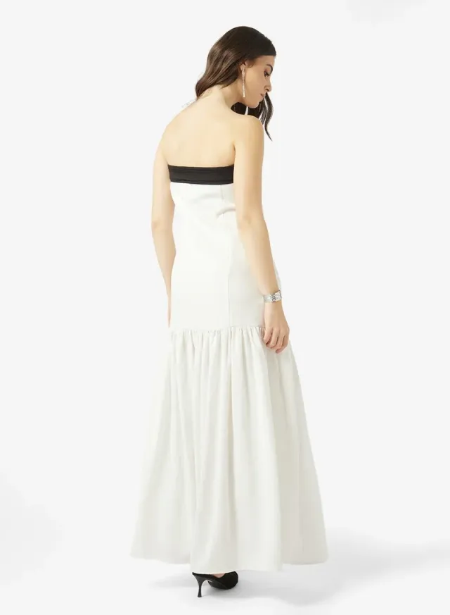 Bandeau Monochrome Drop Waist Dress – image 3