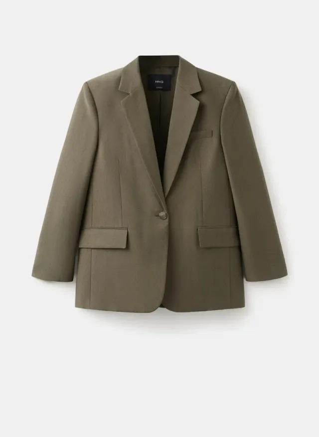 Straight suit jacket with lapel pockets – صورة 6