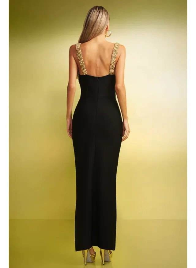 Katty High Slit Sleeveless Bandage Maxi Dress – image 6