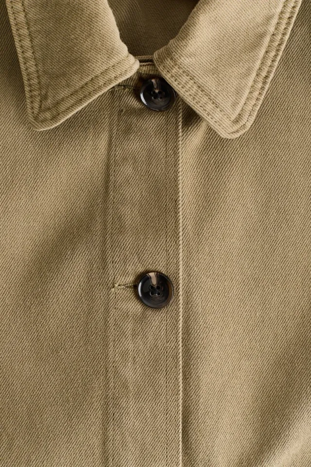 Cotton twill shacket – image 4