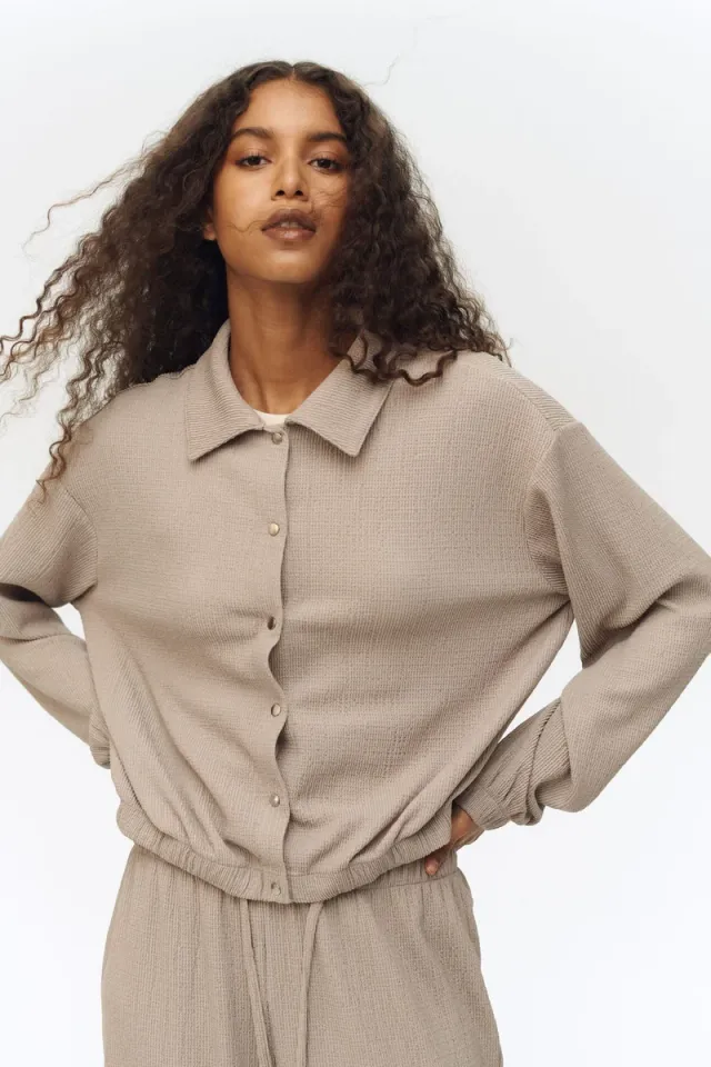Textured jersey jacket – image 2