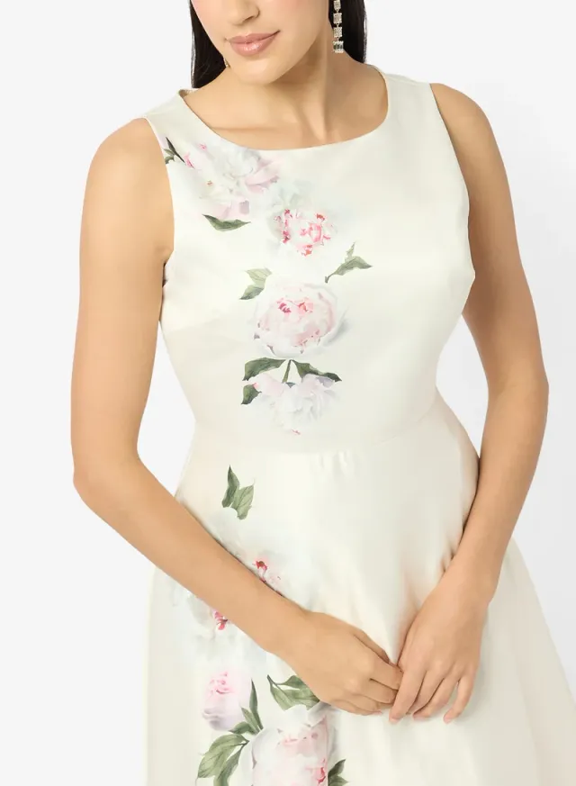 Floral Print A-line Dress – image 3