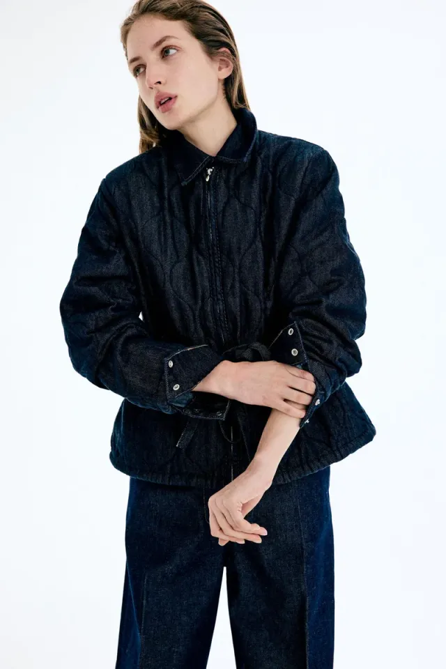 Quilted denim jacket