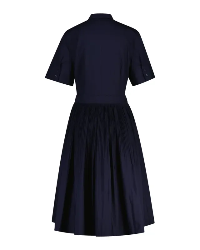 Cotton Pleated Short SleeveShirt Dress – صورة 2