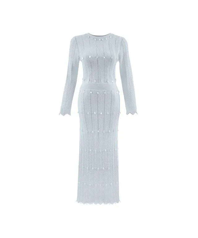 Sequin-Embellished Knit Dress – صورة 6