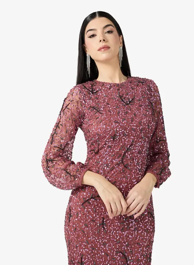 Embellished Bodycon Maxi Dress – image 4
