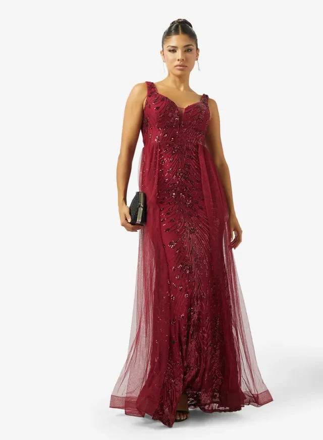Shimmer Dress With Trail – image 4