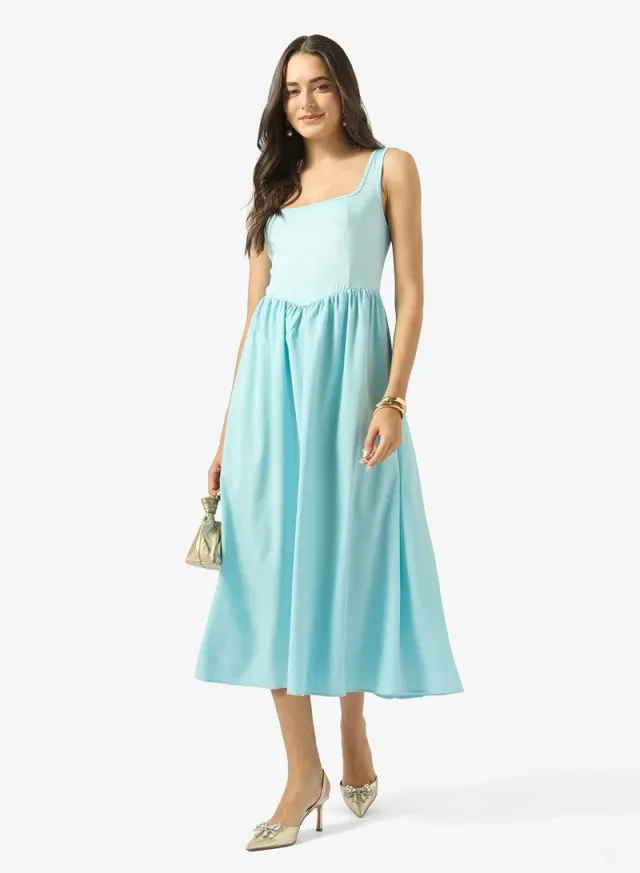 Square Neck Corset Bodice Princess Cut Dress – image 5