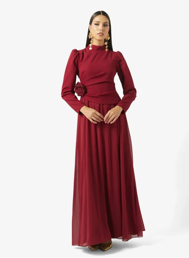 Ruched A-line Dress