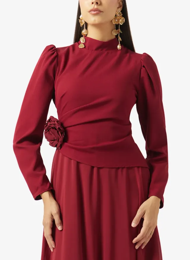 Ruched A-line Dress – image 3