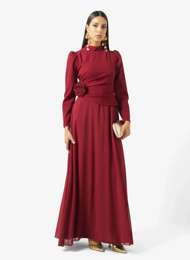 Ruched A-line Dress – image 4