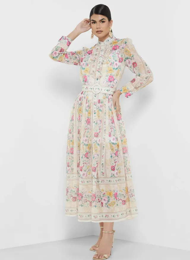 Floral Chiffon Dress – image 4