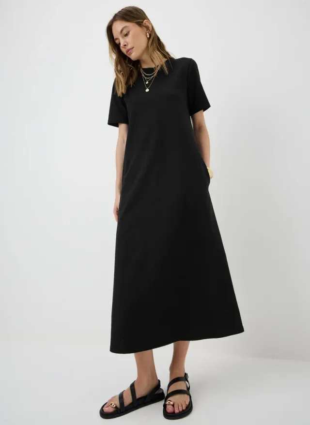 Black Midaxi T-Shirt Dress