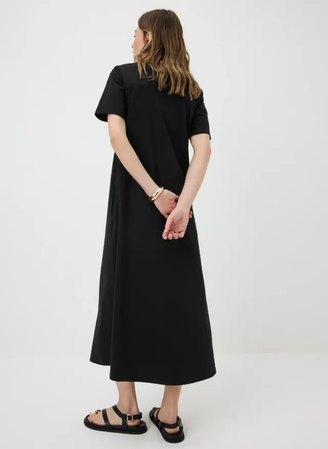 Black Midaxi T-Shirt Dress – صورة 2