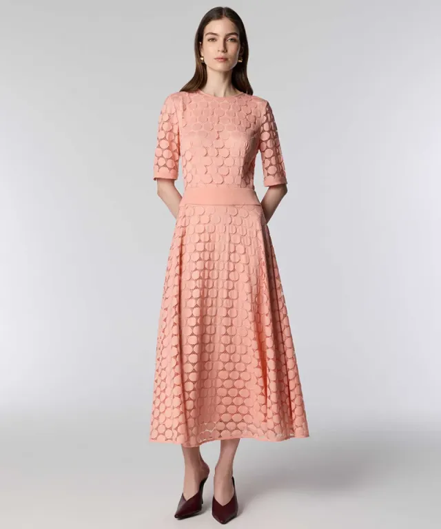 Circular-Motif Midi Dress