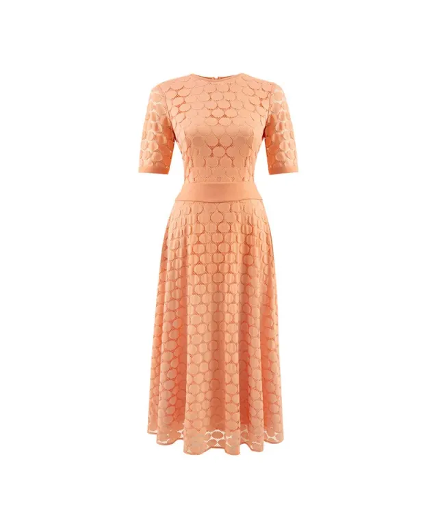 Circular-Motif Midi Dress – صورة 6