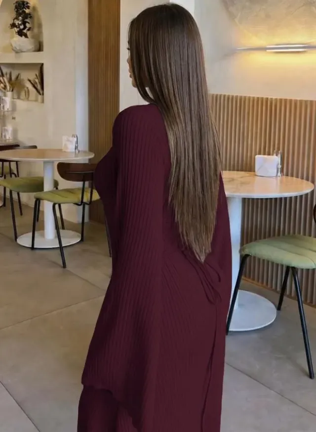 Cream Long Sleeves A-Line Maxi Dress – image 3