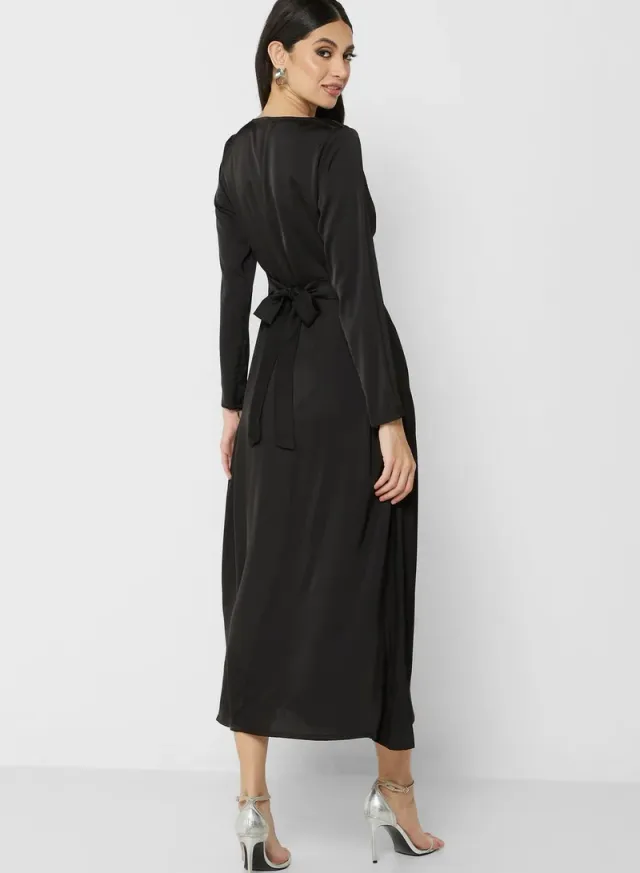 Satin Cowl Midi Dress – image 2