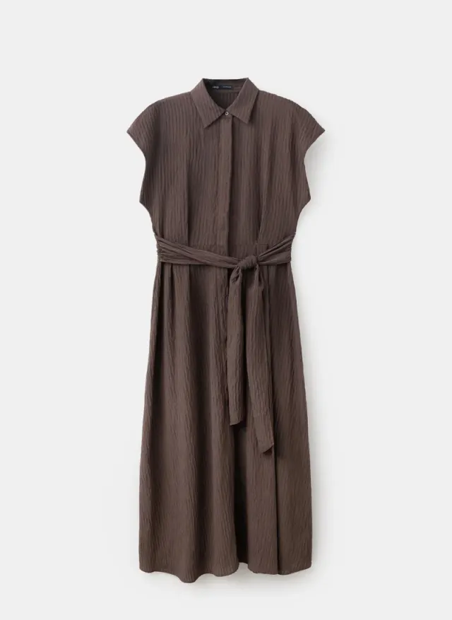 Belt Shirt Dress – صورة 5