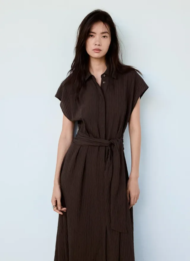 Belt Shirt Dress – image 4
