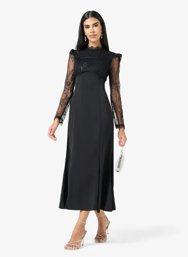 Lace Detailed Mermaid Cut Dress – image 4