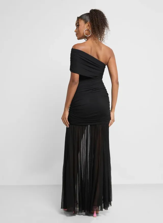 One-Shoulder Mesh Dress – image 2