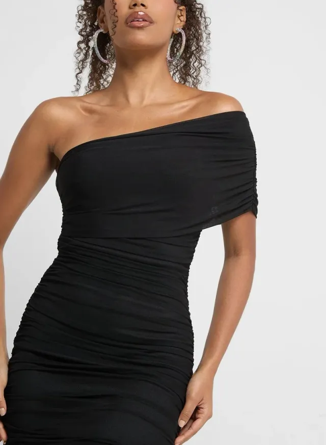 One-Shoulder Mesh Dress – image 3