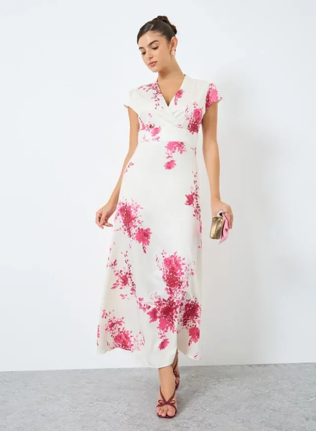 Styli All-Over Print V-Neck A-Line Maxi Dress – image 2